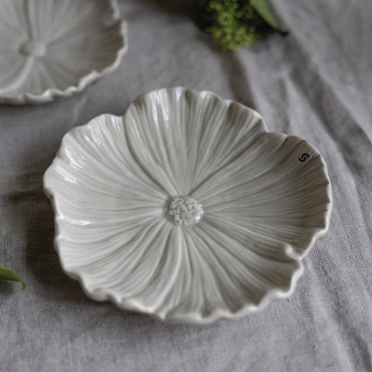 Teller "BLOMSTER", beige/groß