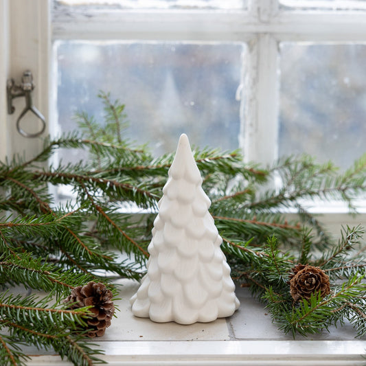 Keramikbaum "Norrskog", weiß/mittel