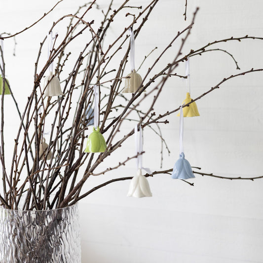 Keramikblume hängend "Klocklilja", weiß