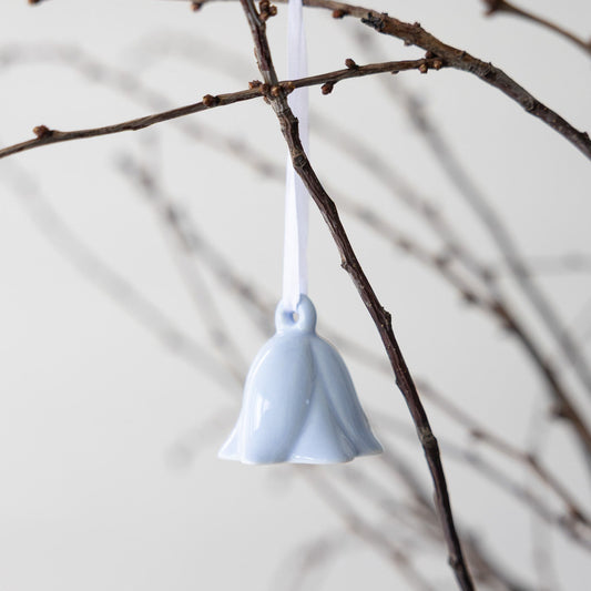 Keramikblume "Blaklocka", hellblau