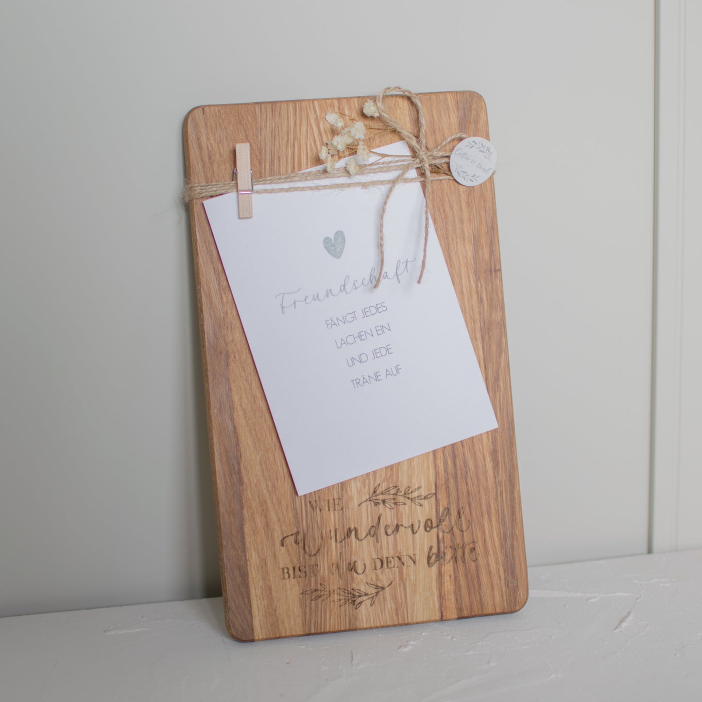 Holzbrett "Wie wundervoll...", Eiche geölt