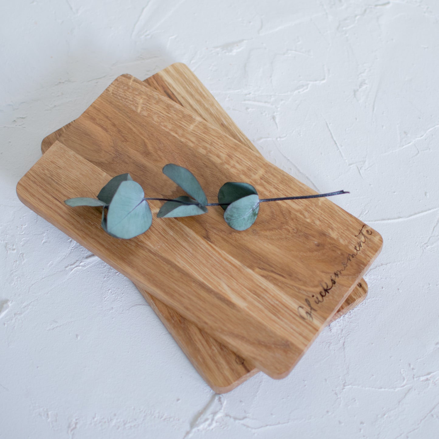 Holzbrett "Glücksmomente", Eiche geölt