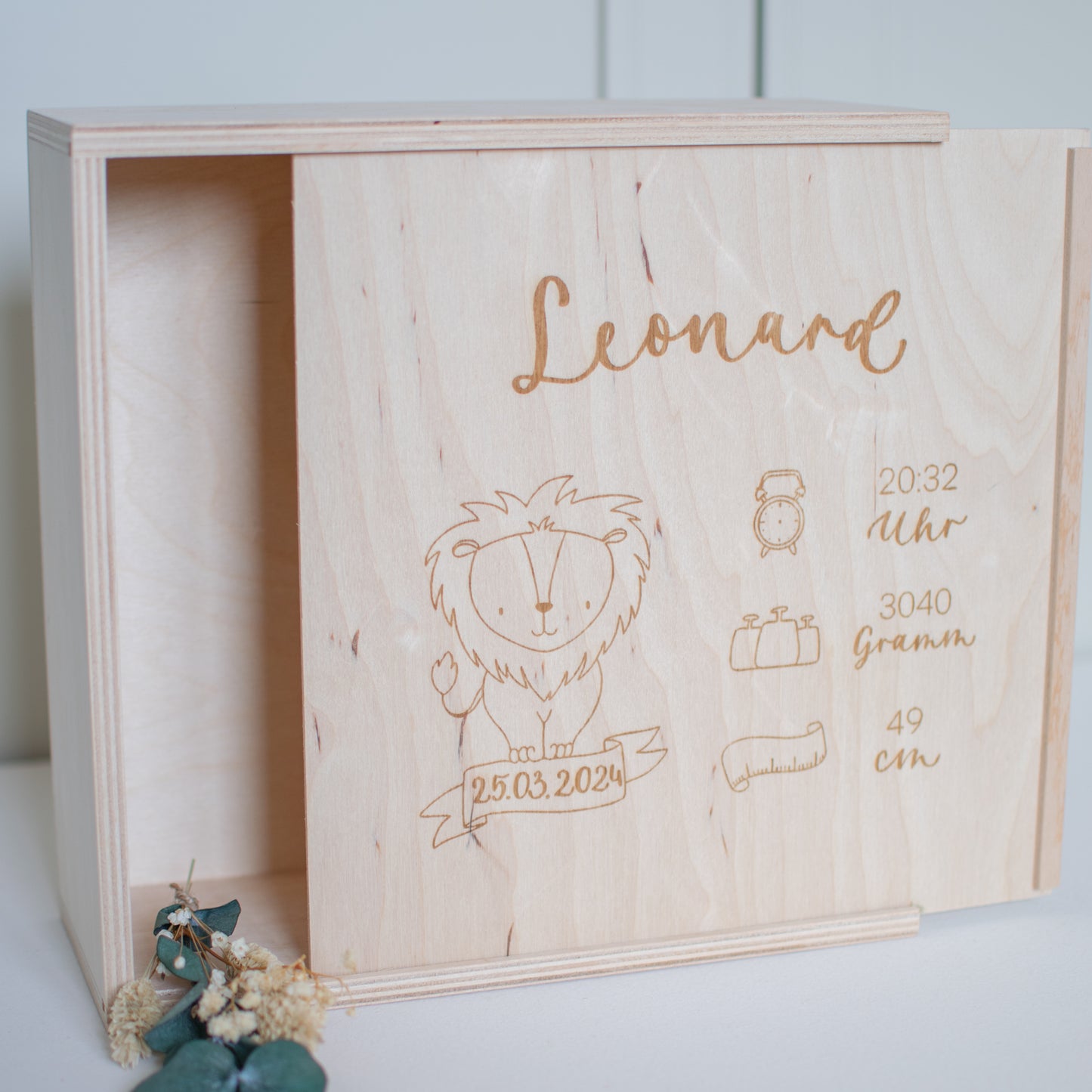Erinnerungskiste, personalisiert 25x25cm