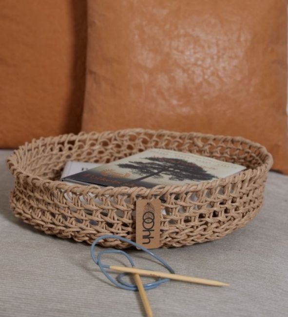 Korb aus Recyclingpapier, groß