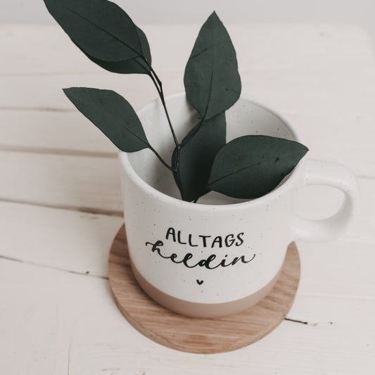 Keramikhäferl "Alltagsheldin" handbeschrieben