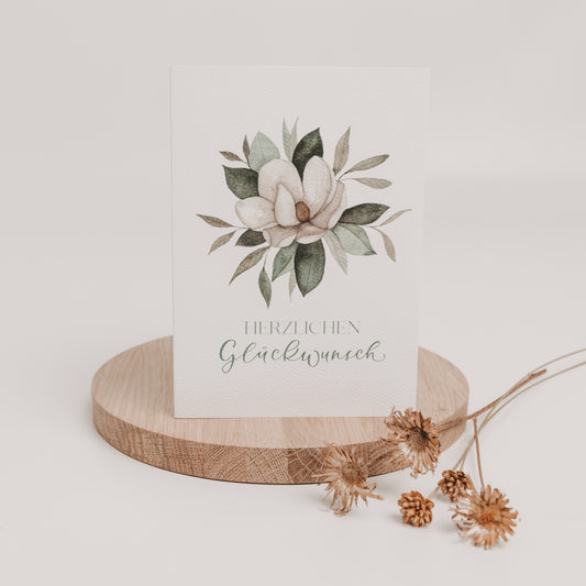 Klappkarte "Herzlichen Glückwunsch", A6 inkl. Kuvert