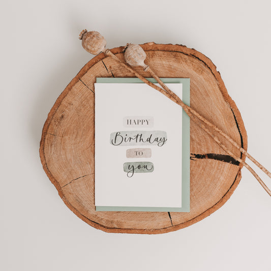 Klappkarte "Happy Birthday to you", A6 inkl. Kuvert
