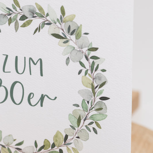 Klappkarte "Zum 30er", 14x14 cm