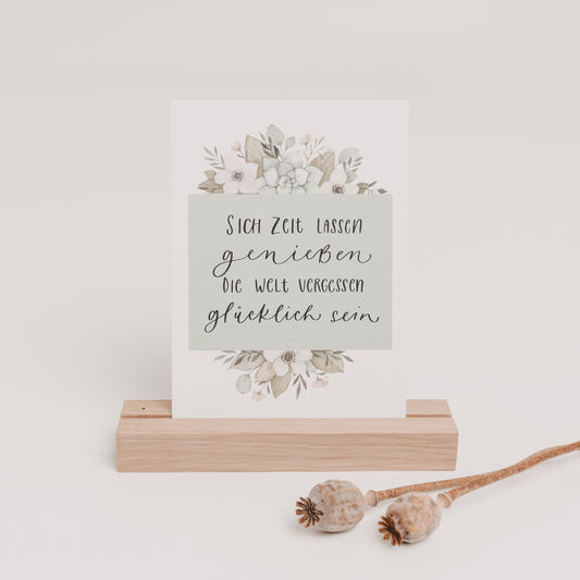 Postkarte "Zeit lassen"