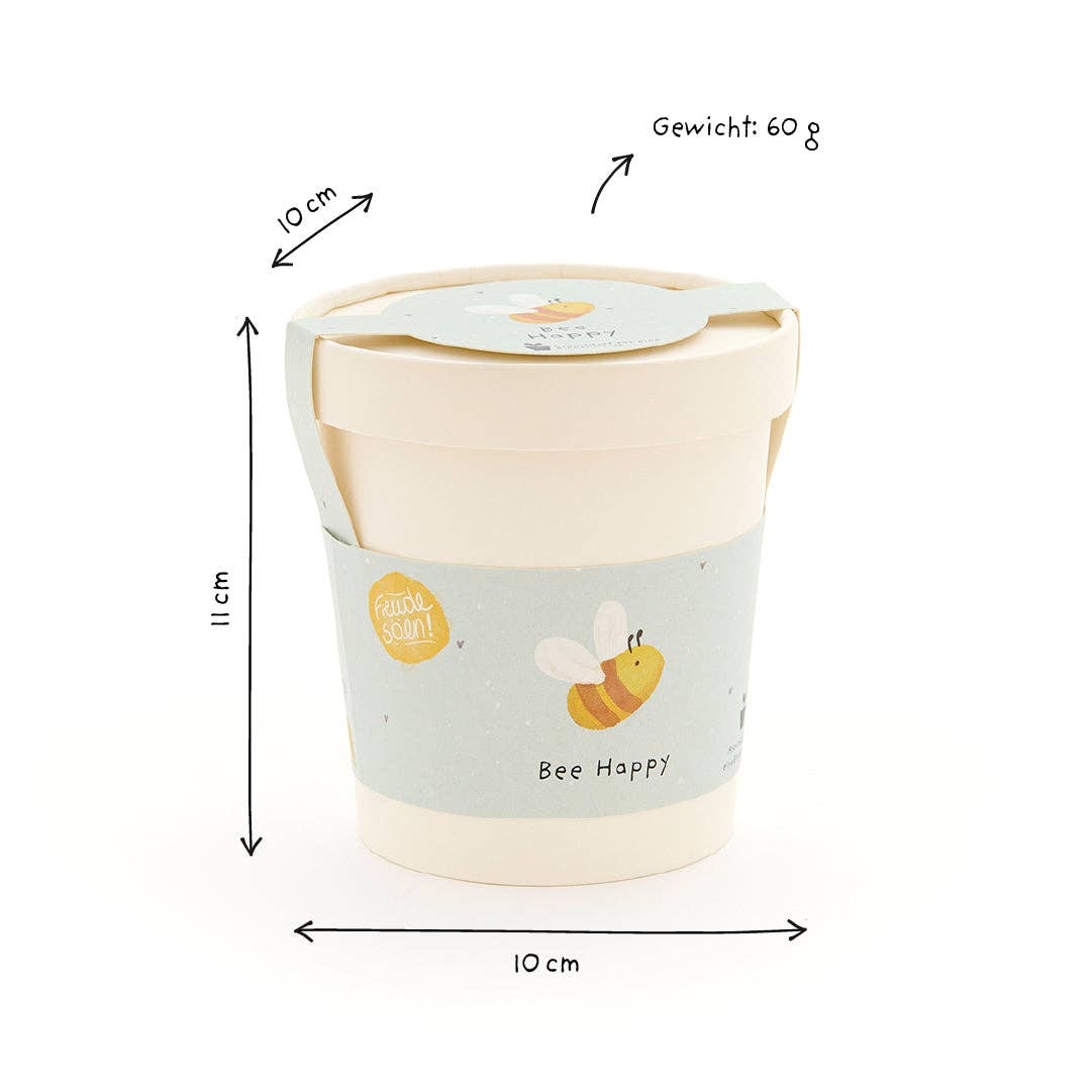 Blumensamen-Becher "Bee Happy"