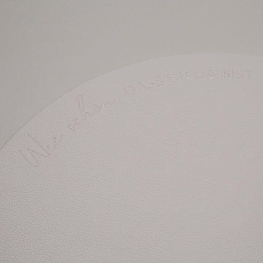 Wendbares Platzset "Wie schön" Creme