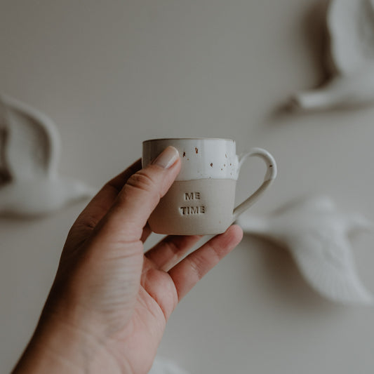 Espressotasse mit Henkel "Me Time"