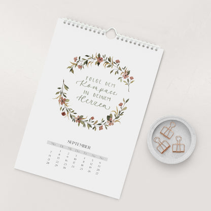 Jahreskalender 2026, A4 mit Spiralbindung