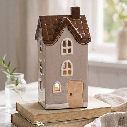 Beiges Haus für Teelicht