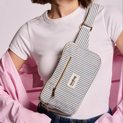 Gürteltasche "Harry", blau/gestreift