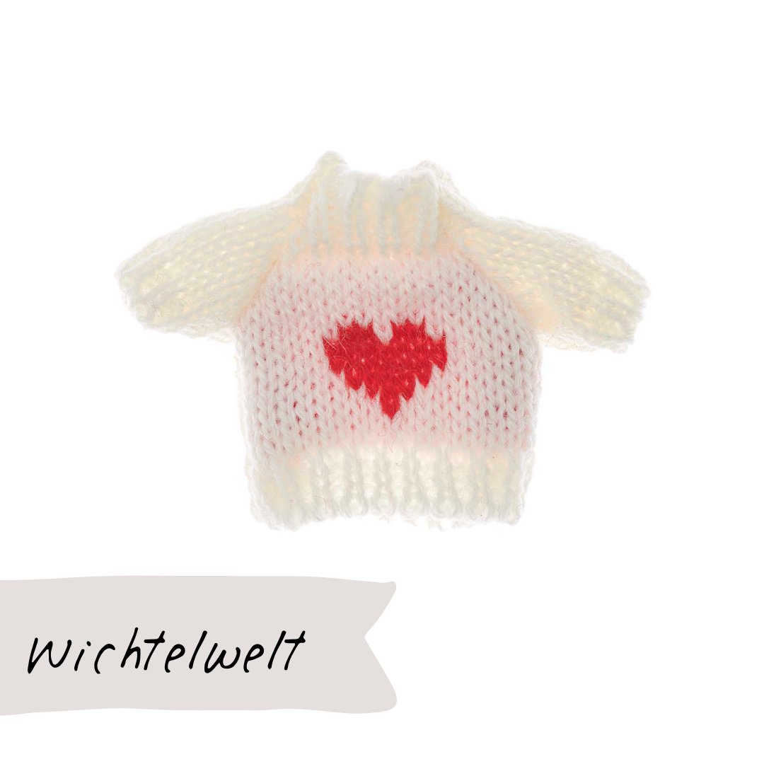 Wichtel, Strickpullover Herz