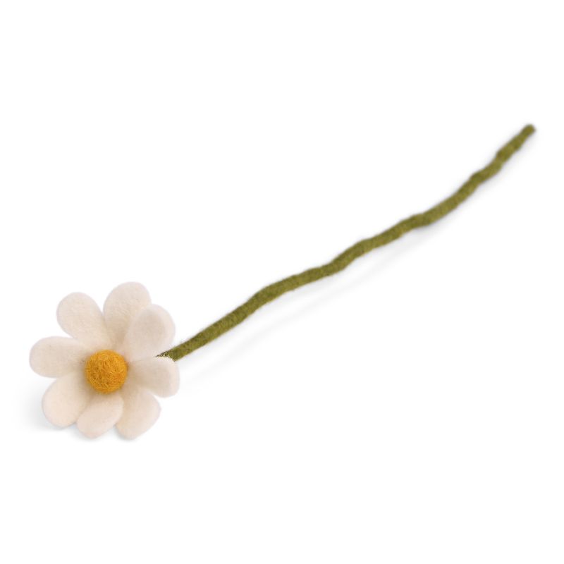 Filzblume "Anemone" klein/weiß