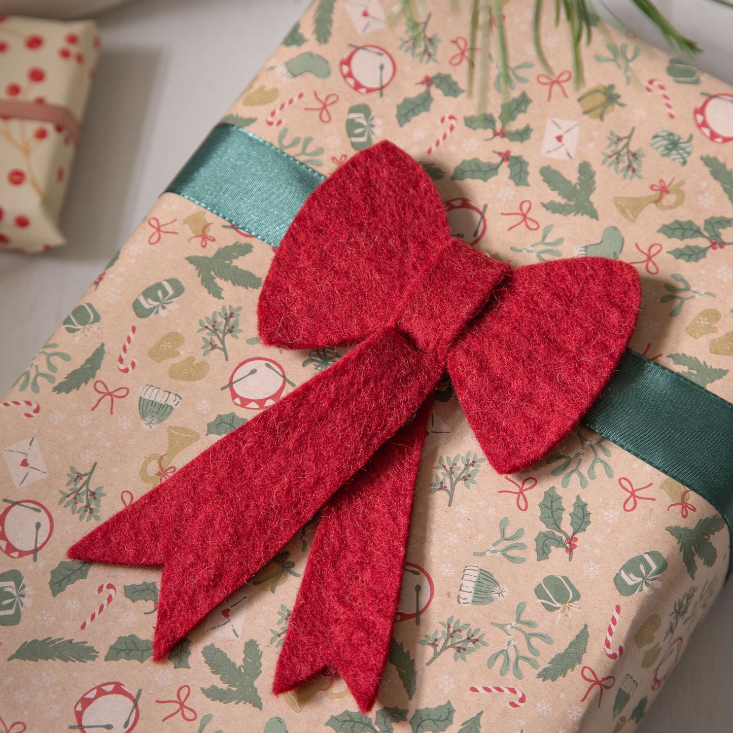 Filzschleife "rot", groß