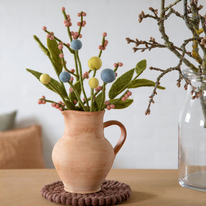 Filzblume "Dot", blau
