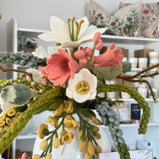 Filzblume "Hollyhock", hellrot