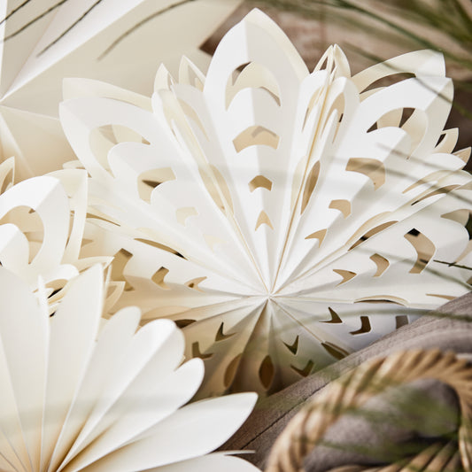 Stern zum hängen Papier weiss 8-seitig Ø:30 cm