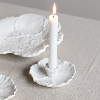 Kerzenständer "Botanik", weiß/klein