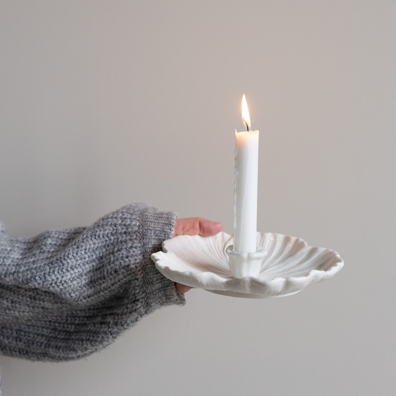 Kerzenständer "Botanik" weiß/groß