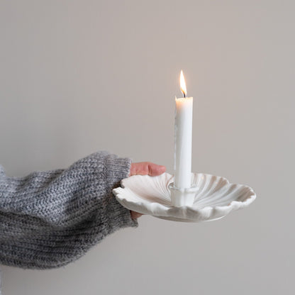 Kerzenständer "Botanik" weiß/groß