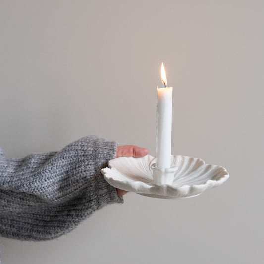 Kerzenständer "Botanik" weiß/groß