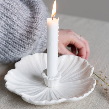 Kerzenständer "Botanik" weiß/groß