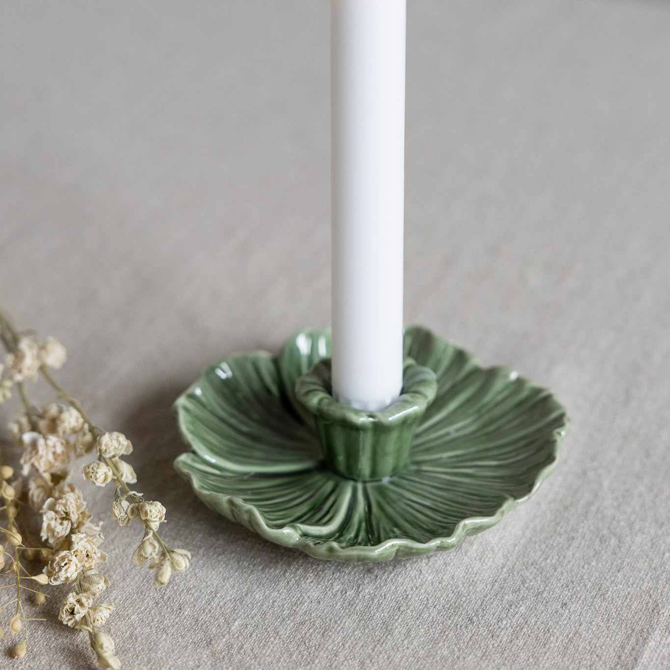 Kerzenständer "Botanik" grün/klein