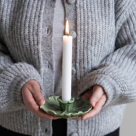 Kerzenständer "Botanik" grün/klein
