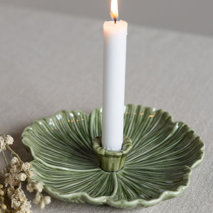 Kerzenhalter "Botanik" groß/dunkelgrün