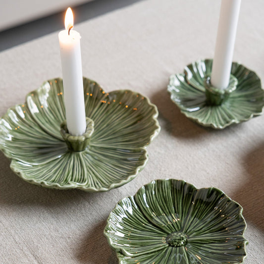 Kerzenhalter "Botanik" groß/dunkelgrün