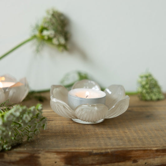 Teelichthalter Glas "Visingsö", beige