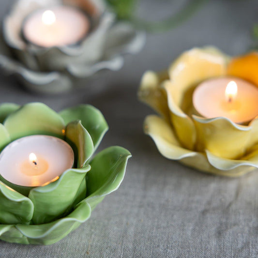 Teelichthalter Blume "Grönska", grün