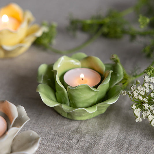 Teelichthalter Blume "Grönska", grün