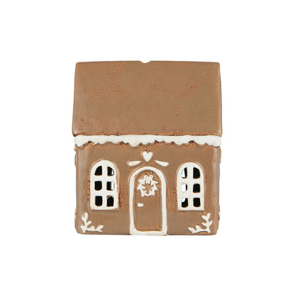 Lebkuchenhaus mit Türkranz, Keramik