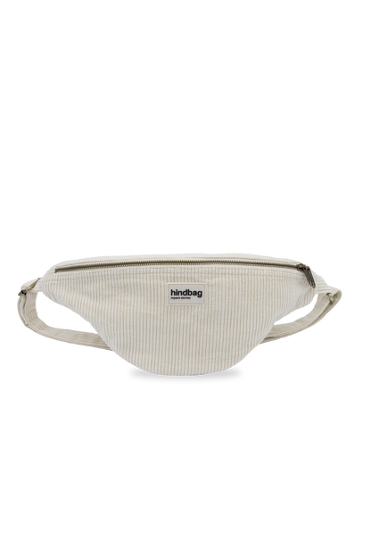 Bauchtasche "Sasha", Velours/Beige