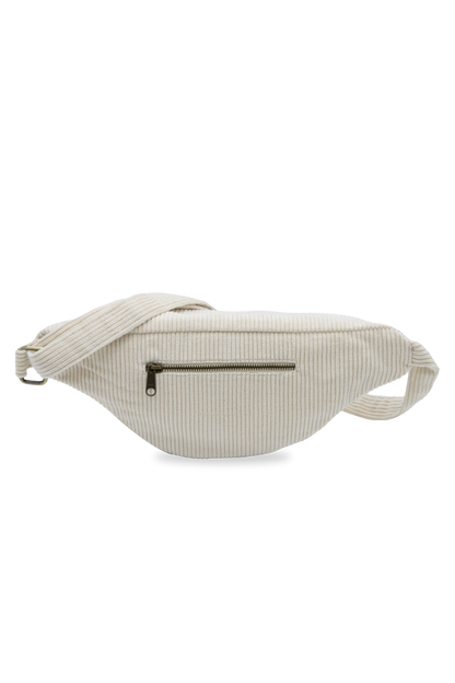 Bauchtasche "Sasha", Velours/Beige