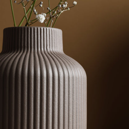 Keramikvase "Lillhagen", braun/unglasiert
