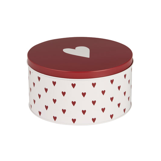 Keksdose "Herzen", rund