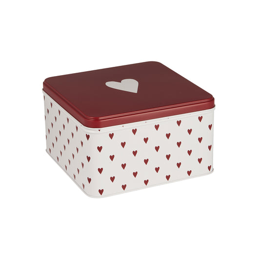 Keksdose "Herzen", eckig