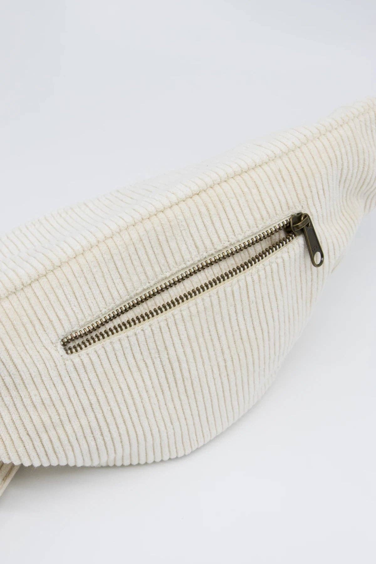 Bauchtasche "Sasha", Velours/Beige
