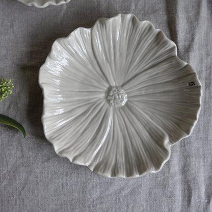 Teller "BLOMSTER", beige/groß