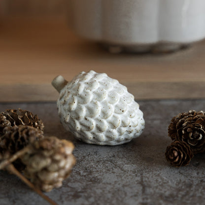 Keramikzapfen "Bergvik", beige