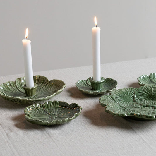 Teller/Tablett "Blomster", groß/grün