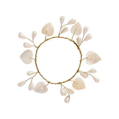 Kranz Mini "Magic and Wishes, Herzperlen weiß