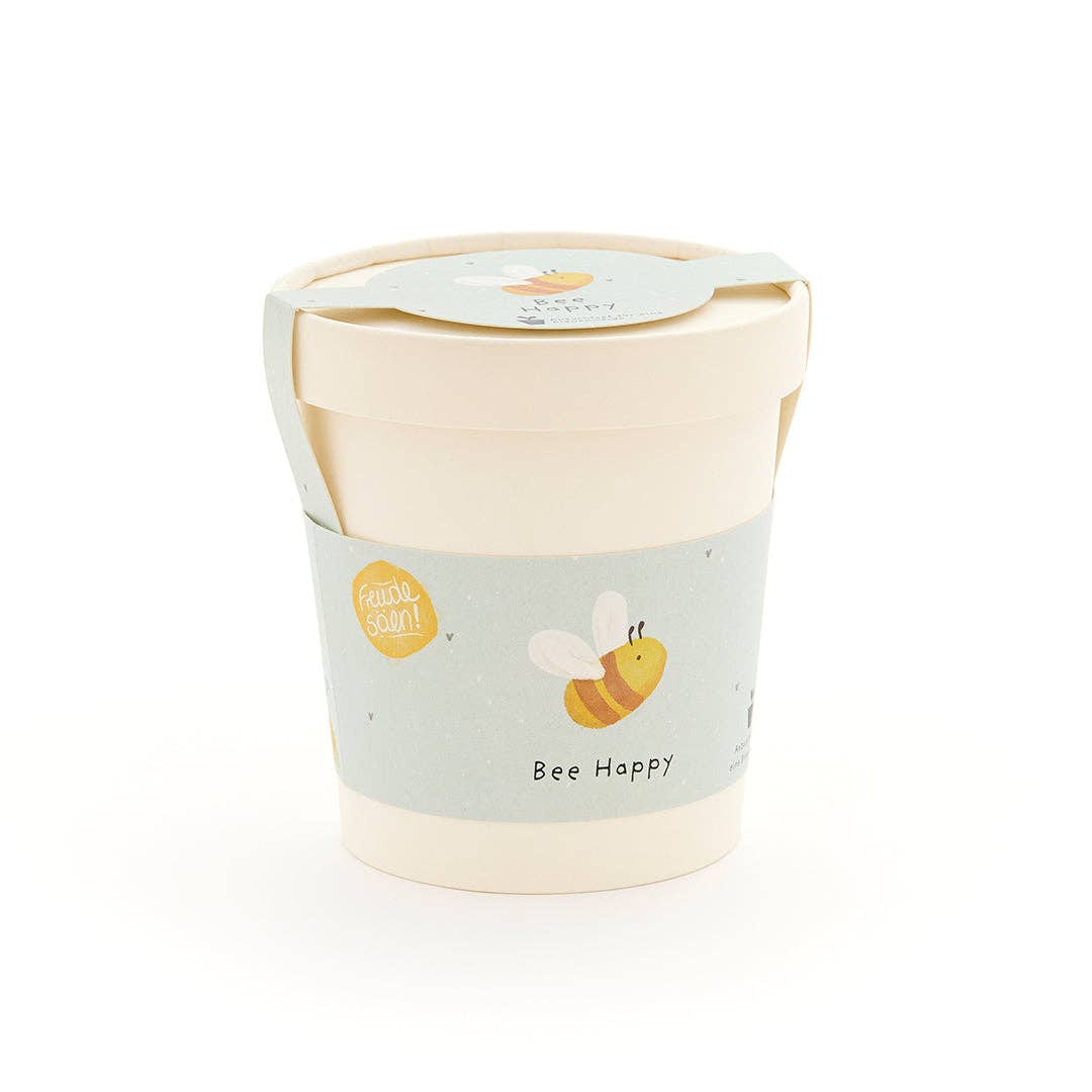 Blumensamen-Becher "Bee Happy"
