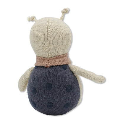 Marienkäfer "Glücksbringer", creme/blau/rosa, 14cm